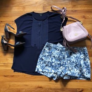 J.Crew navy sheer top